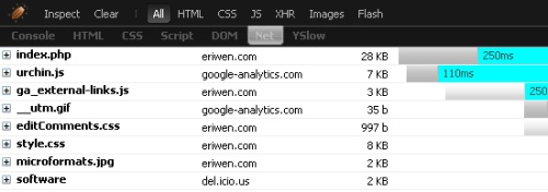 Firebug Net tab