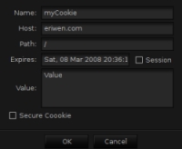 Edit Cookie Dialog
